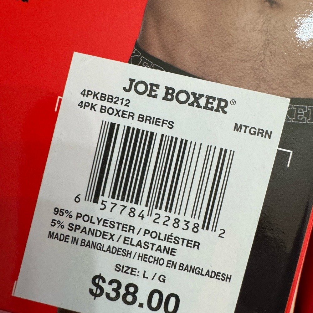 2 NEW Packs of Joe Boxer 4 Pack Men’s Boxer Briefs Performance Size L - Picture 5 of 13